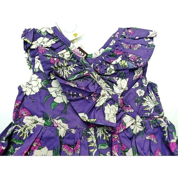 Tea Hi-Low Ruffle Dress 2 NWT Purple - Picture 3 of 4